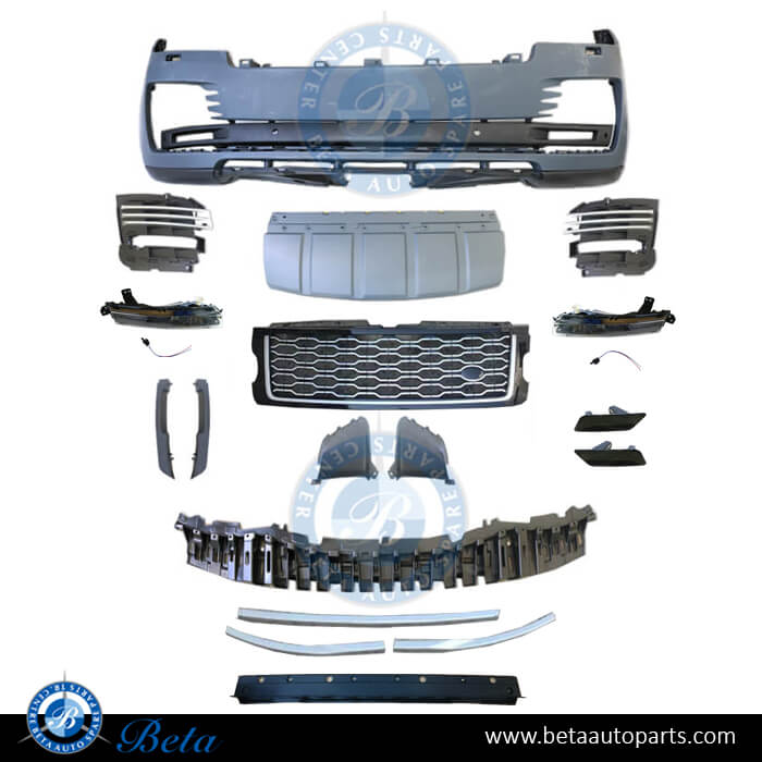 Front Bumper assembly with PDC and washer for Range Rover Vogue 2018-2022 models, Part Number LR098377 Front Bumper assembly with PDC and washer for Range Rover Vogue 2018-2022 models, Part Number LR098377